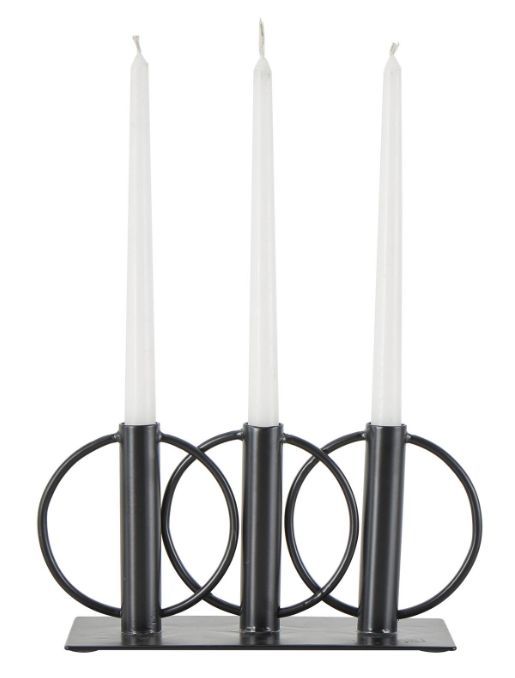 Deco Marche Black Circular Ring Candelabra-0