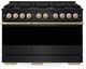 ZLINE Marino 48" Black Stainless Steel Pro Style Dual Fuel Range with Champagne Bronze Accents-0