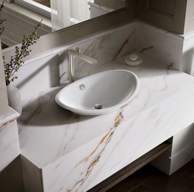 Kohler Iron Plains® White 20.75" Oval Vessel Bathroom Sink-2