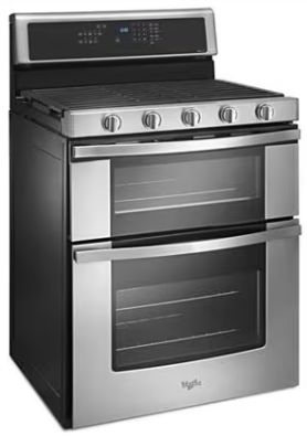 Whirlpool® 30" Stainless Steel Double Oven Freestanding Gas Range-3