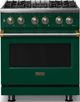 Viking® 5 Series 30" Ivy Pro Style Dual Fuel (LP) Range with Brushed Brass Trim-0