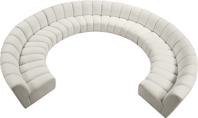 Meridian Furniture Infinity 10-Piece Cream Velvet Modular Sectional-3