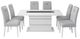 Global Furniture USA Monaco 7-Piece Gray/White Dining Set-0