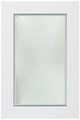Jofran Inc. Urban Icon Glass Top Chairside Table with White Base-3