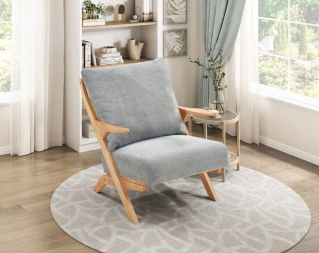 Homelegance® Lennox Gray/Natural Accent Chair-1