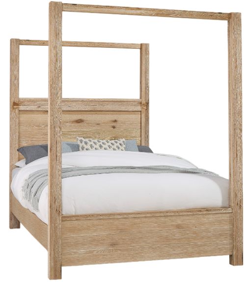 Artisan & Post by Vaughan-Bassett Dovetail Sun Bleached White King Poster Bed-0