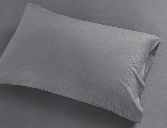 Olliix by Clean Spaces Charcoal Infused Charcoal California King Solid Microfiber sheet set-2