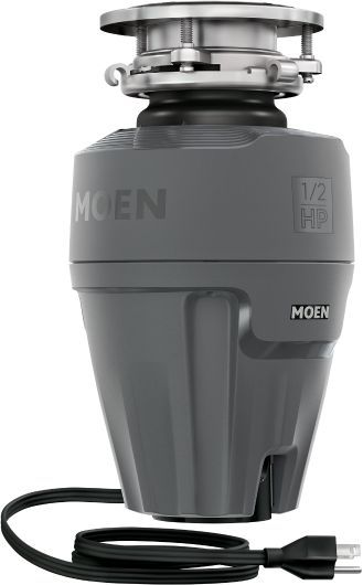 Moen® EX Series 0.5 HP Continuous Feed Black Garbage Disposal-1