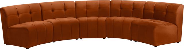 Meridian Furniture Limitless 5-Piece Cognac Modular Sectional-1