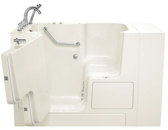 American Standard Gelcoat Linen 32” x 52” Outward Opening Door Walk-In Bathtub with Whirlpool system-3