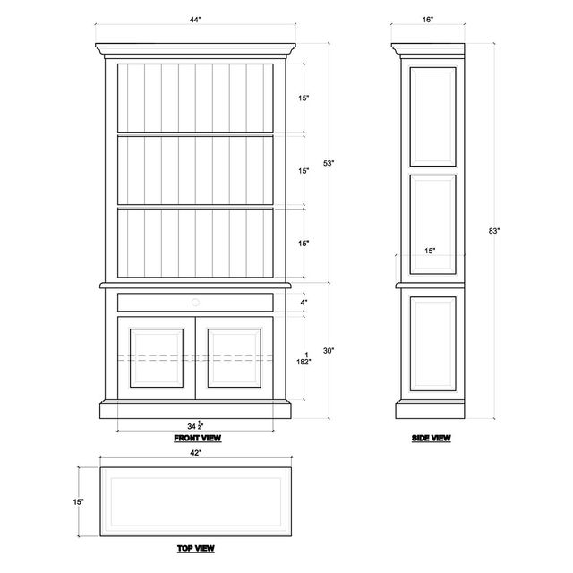 Bramble Customizable Edwardian Bookcase-1