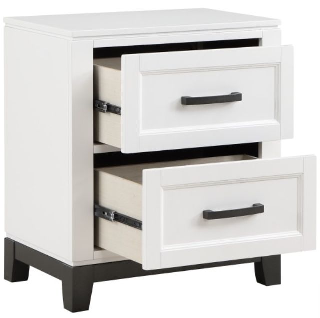 Mazin Furniture Garretson White Nightstand-2