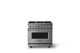 Viking® 5 Series 36" Stainless Steel Pro Style Dual Fuel (NG) Range with Brushed Brass Trim-0
