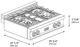 ZLINE Legacy 30" Satin Stainless Steel Gas Rangetop with 4 Brass Burners and Porcelain Cooktop-4