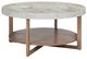 Liberty Furniture Danby Alabaster Cocktail Table with Nutmeg Base-0