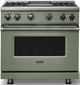 Viking® 7 Series 36" Eucalyptus Pro Style Natural Gas Range with Griddle-0