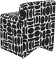 TOV Furniture Pippa Black/White Jacquard Weave Accent Stool-4