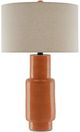 Currey & Company Janeen Flax/Orange Table Lamp-1