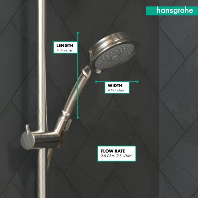 Hansgrohe Croma 100 Classic Brushed Nickel 2.5 GPM Handshower -3