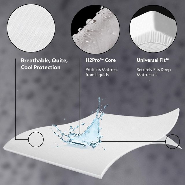 Malouf® Prime™ Split Head Queen Mattress Protector-4
