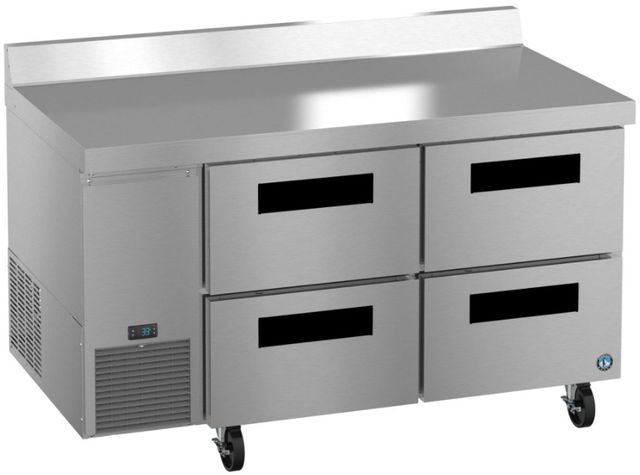 Hoshizaki Steelheart® 60" 17.22 Cu. Ft. Stainless Steel Two Section Worktop Side Mount Refrigerator with Stainless Drawers-2