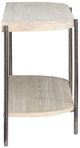 Magnussen Home® Jennings Edgecomb Gray Demilune Sofa Table with Weathered Antique Nickel Base-2