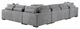 Homelegance® Raife 4-Piece Gray Sectional with Left Chaise-5