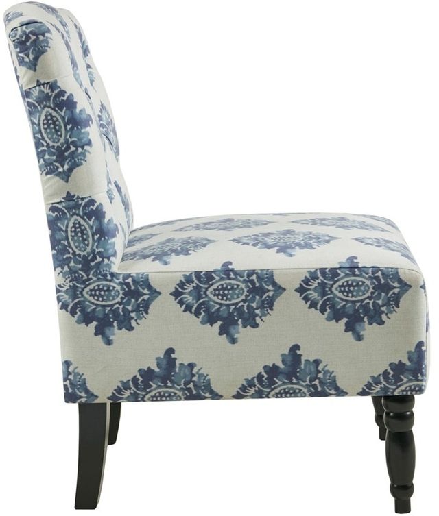 Olliix by Madison Park Lola Navy/Cream Tufted Armless Chair-3