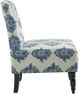Olliix by Madison Park Lola Navy/Cream Tufted Armless Chair-3