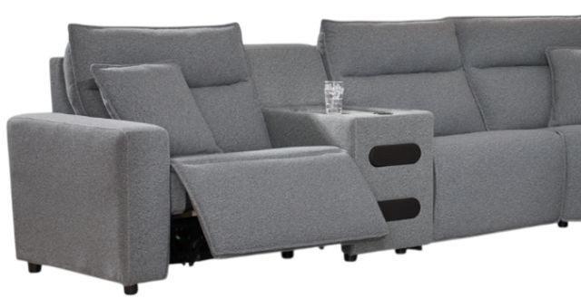 Signature Design by Ashley® Modmax II 6-Piece Pepper/Salt Power Reclining Right-Arm Facing Sectional and Chaise with Audio Console-1