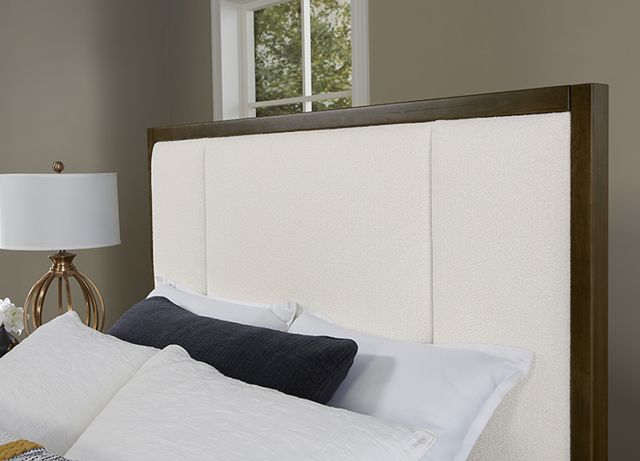 LM Co Home By Vaughan-Bassett Crafted Cherry by Ben & Erin Napier Dark Cherry Queen Upholstered Bed-2