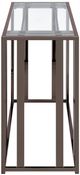 Coaster® Adri Glass Top SofaTable with Nickel Black Base-2