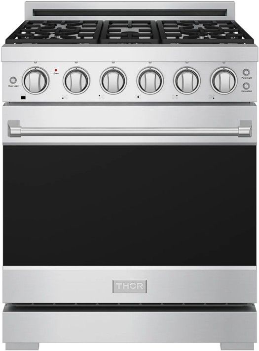 Thor Kitchen Gordon Ramsay Collection 30" Stainless Steel Pro Style Gas Range with Precision Knob Control-0