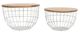 Jofran Inc. Global Archive Rondo 2-Piece Brown Nesting Coffee Table Set with White Base-0