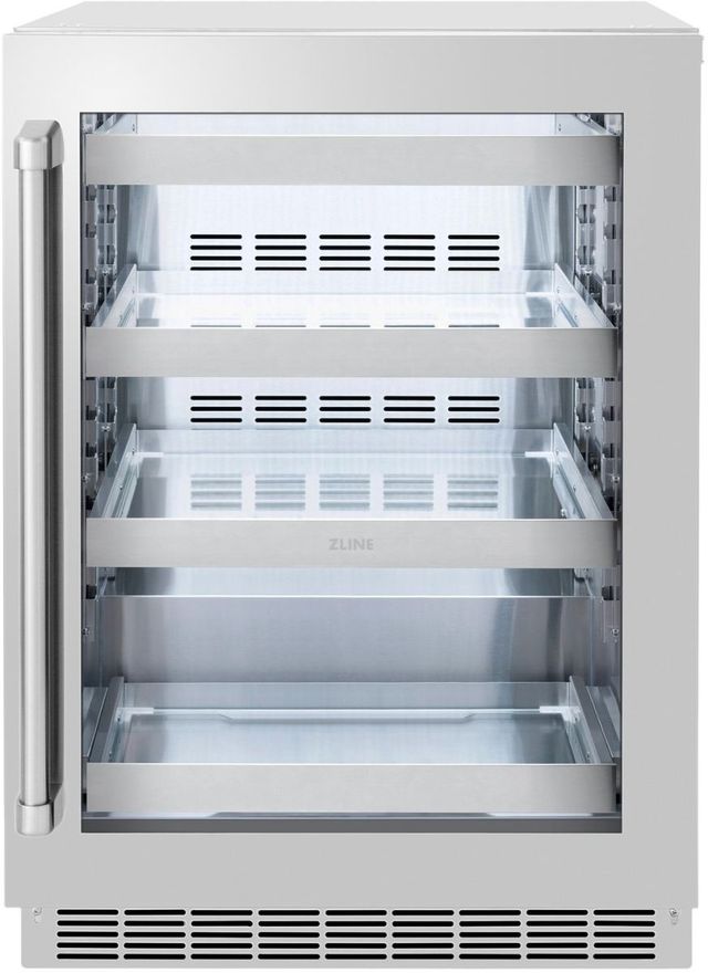 ZLINE Touchstone 24" 5.2 CU. Ft. Stainless Steel Beverage Center-0