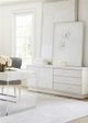 Vanguard Furniture® Vanguard Berkley White Frost Desk with Acrylic and Metal Base-2