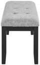 Global Furniture USA D1319 Light Gray Bench-2