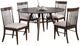 Coaster® Everton 5-Piece Beige/Dark Walnut Round Dining Set-0
