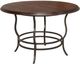 Bernards Midland Brown Dining Table with Charcoal Black Base-0