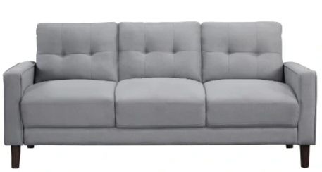 Coaster® Bowen 3-Piece Gray Upholstered Track Arm Tufted Seating Set-1