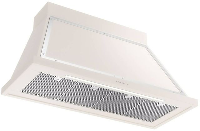 Ilve® Nostalgie II Noblesse 48" Antique White Wall Mounted Range Hood with Chrome Trim-1