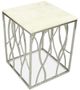 Riverside Furniture Ulysses Marble Square Side Table with Metal Base-1
