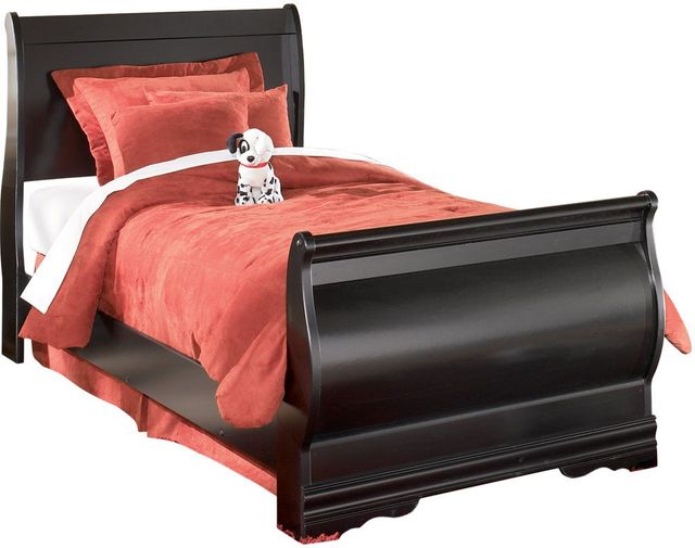 Signature Design by Ashley® Huey Vineyard 2-Piece Black Twin Sleigh Headboard Set-1