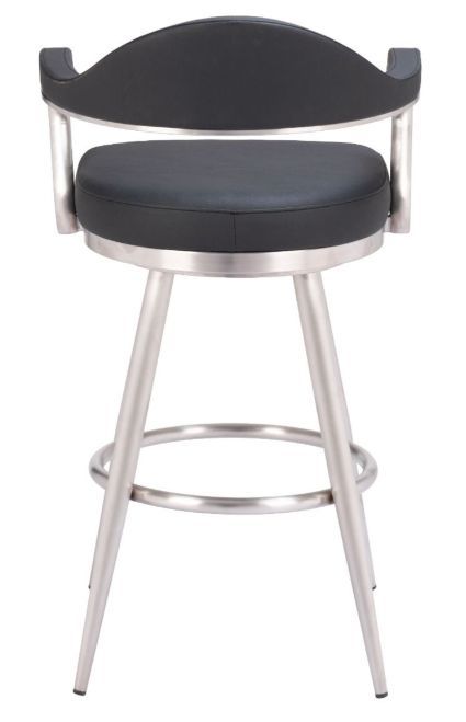 Zuo® Modern Vagur Black Swivel Barstool-2
