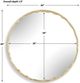 Uttermost® Crinkle Champagne Leaf Round Mirror-3