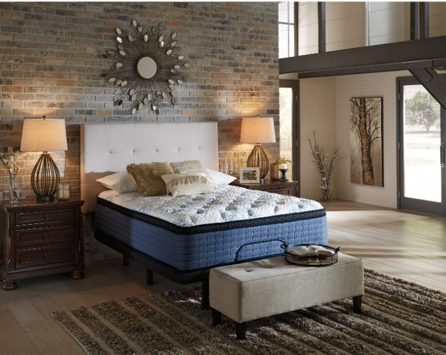 Sierra Sleep® by Ashley® Mt Dana 2-Piece Hybrid Plush and Better Adjustable Base California King Mattress Set-4