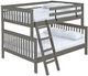 Crate Designs™ Furniture Graphite Full XL/Queen Tall Mission Bunk Bed-0