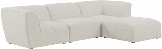 Meridian Furniture Miramar 4-Piece Cream Upholstered Modular Sectional-0