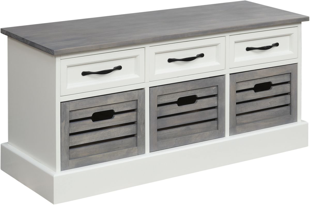 Coaster Storage Bench with Tufted Buttons
