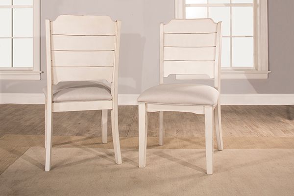 HH2 Home Clarion 2-Piece Sea White Side Dining Chairs-1